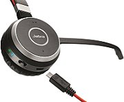 Jabra Evolve 65 UC Mono Căști Prin cablu & Wireless Bandă de fixare pe cap Birou/Call center Micro-USB Bluetooth Negru