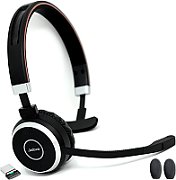 Jabra Evolve 65 MS mono Căști Prin cablu & Wireless Bandă de fixare pe cap Birou/Call center Micro-USB Bluetooth Negru
