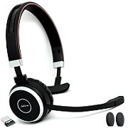 Jabra Evolve 65 MS mono Căști Prin cablu & Wireless Bandă de fixare pe cap Birou/Call center Micro-USB Bluetooth Negru