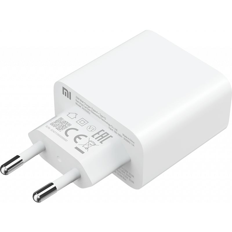 Xiaomi Mi Wall Charger Quick Charge 33W,USB-A, USB-C, White_1