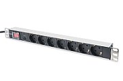 Digitus 19  Outlet Strip Negru 7 ieșire(i) AC 250 V 2 m