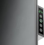 AENO Premium Eco Smart Heater, 700W, Tempered glass, Infrared+convection heating type, LED display, Plug type: Europe (E/F type), GREY