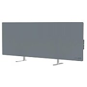 AENO Premium Eco Smart Heater, 700W, Tempered glass, Infrared+convection heating type, LED display, Plug type: Europe (E/F type), GREY
