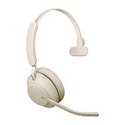Jabra Evolve2 65, UC Mono Căști Fără fir Bandă de fixare pe cap Birou/Call center USB Tip-A Bluetooth Bej