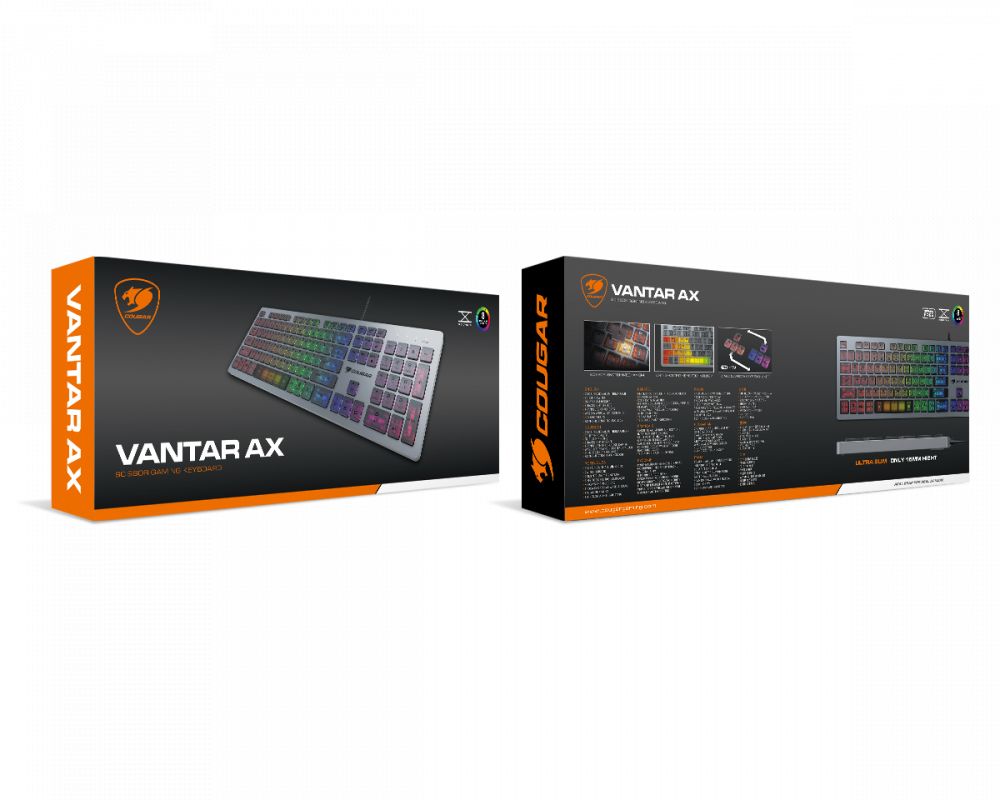 Cougar | VANTAR AX | Keyboard | Aluminum RGB Scissor-Switch