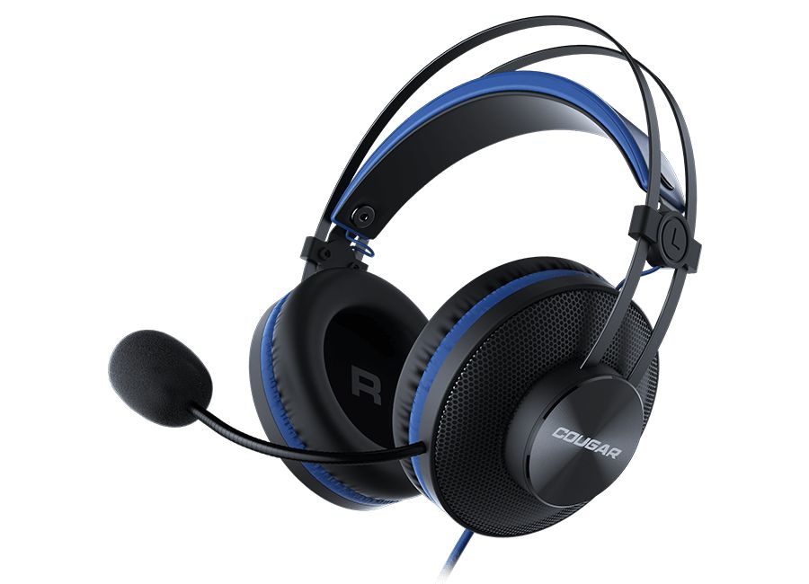 Cougar | Immersa Essential Blue | Headset | Driver 40mm /9.7mm noise cancelling Mic./Stereo 3.5mm 4-pole and 3-pole PC adapter / Blue