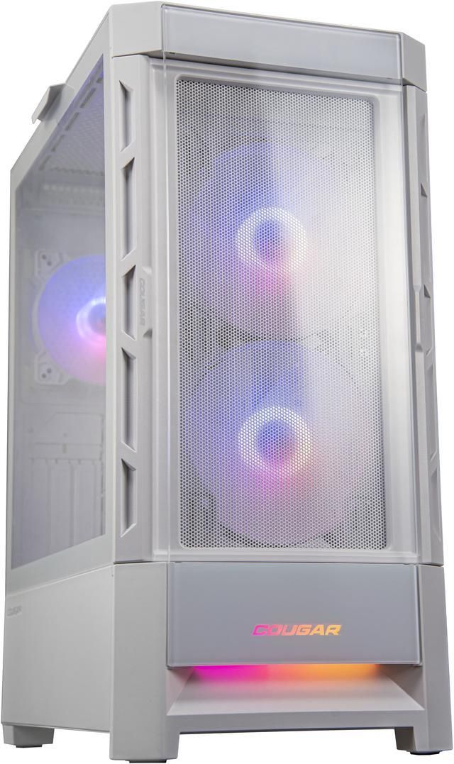 COUGAR | Duoface RGB White | PC Case | Mid Tower / Airflow Front Panel / 2 x 140mm & 1x 120mm ARGB Fans incl. / TG Left Panel