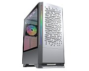 COUGAR | MX430 Air RGB White | PC Case | Mid Tower / Air Vents Front Panel with ARGB strips / 3 x ARGB Fans / 4mm TG Left Panel