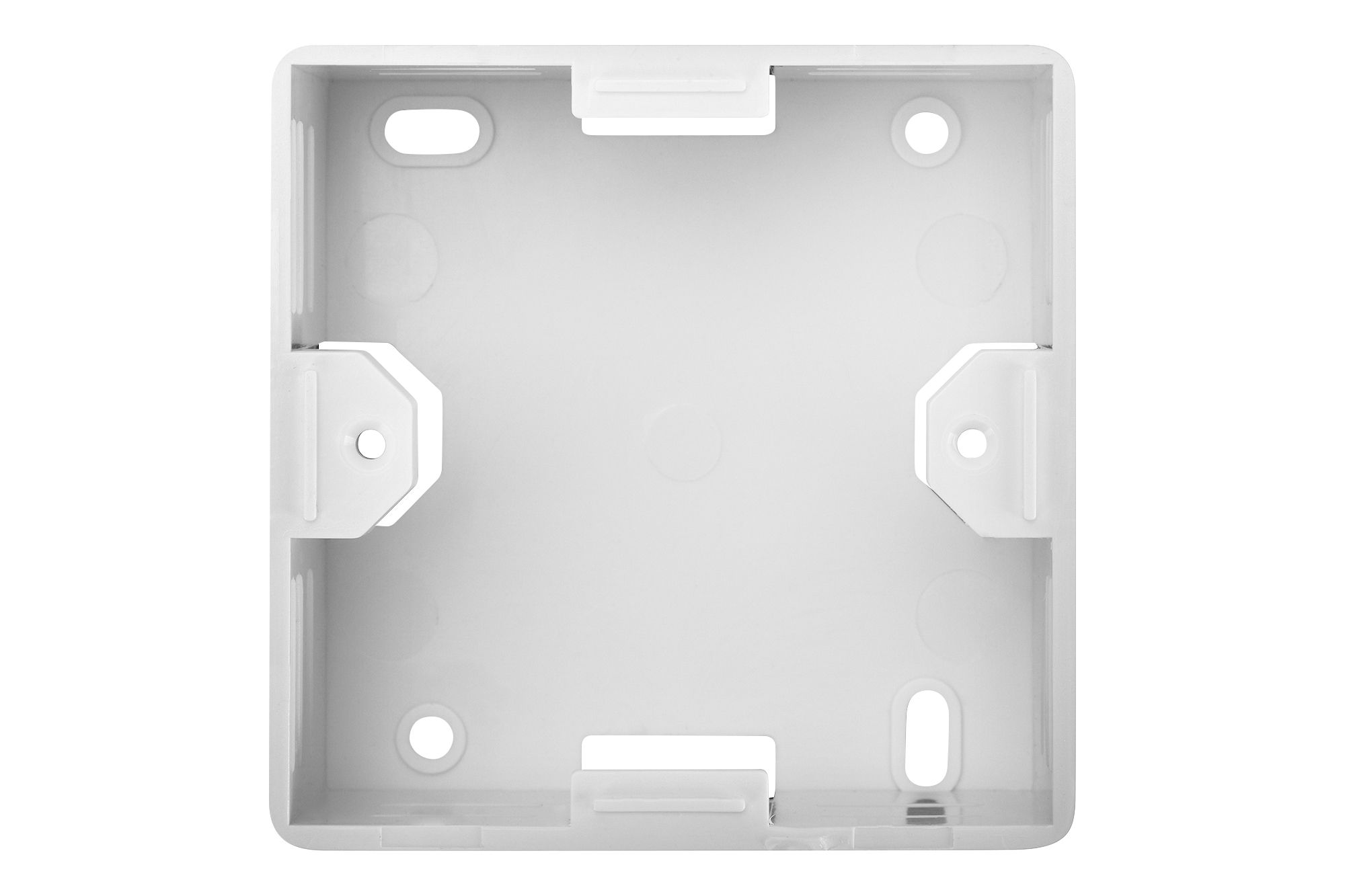 CAT 6 wall outlet, shielded, 2x RJ45 8P8C, LSA, pure white, surface mount_2