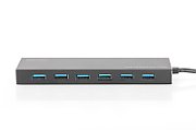 USB 3.0 Hub, 7-port Incl. 5V/3,5A power supply, Aluminium housing