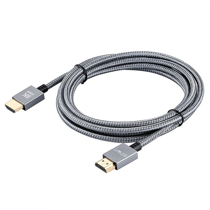 Cuplu Lindy HDMI 2.1, conector A HDMI Female, conector B HDMI Female, latime de banda suportata 48Gbps, rezolutie maxima 8K UHD 7680x4320@60Hz 4:4:4 10-bit, gri