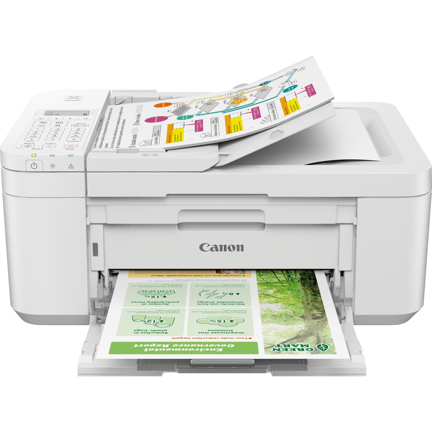 Imprimanta multifunctionala inkjet color Canon TR4651, A4, duplex, USB 2.0, Wi-Fi, 8.8 ppm negru, 4.4 ppm color