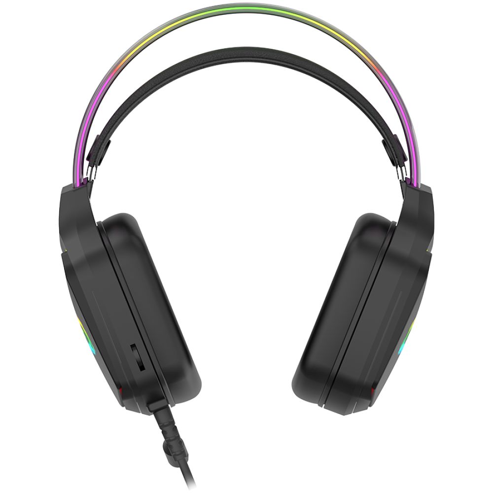 CANYON Darkless GH-9A, RGB gaming headset with Microphone, Microphone frequency response: 20HZ~20KHZ, ABS+ PU leather, USB*1*3.5MM jack plug, 2.0M PVC cable, weight:280g, black_3