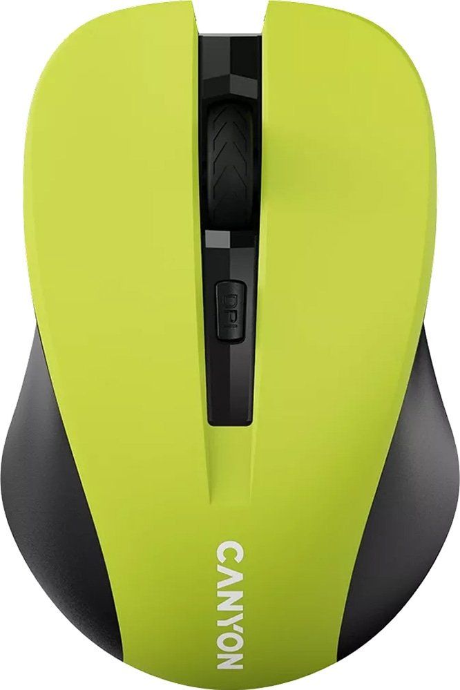 CANYON MW-1, Yellow 2.4GHz wireless optical mouse with 3 buttons, 800/1200/1600 DPI adjustable_1