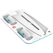 CANYON CS-5, PS5 Charger stand, with RGB light, 315*185*28mm, with 23CM+0.5cm cable, 475±10g, White