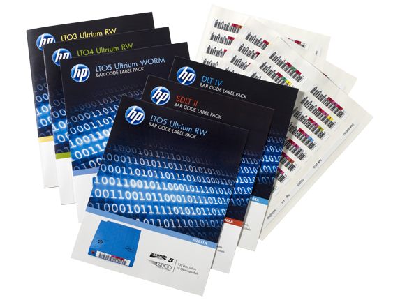 HPE LTO-6 Ultrium RW Bar Code Label Pack