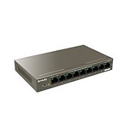 Tenda SWITCH PoE Tenda fara management 9-Porturi 10/100 Mbps cu 8-Porturi PoE, IEEE 802.3af, carcasa metalica, rackabil  TEF1109P-8-102W  (timbru verde 2 lei)