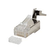 Mufa RJ45 FTP cat. 6, 6A, 7, 7A, 8, 22AWG - 24AWG, 50 microni cu ghidaj pentru fir de maxim 8mm (10 buc) - EMTEX  EMT-MP8-FTP 