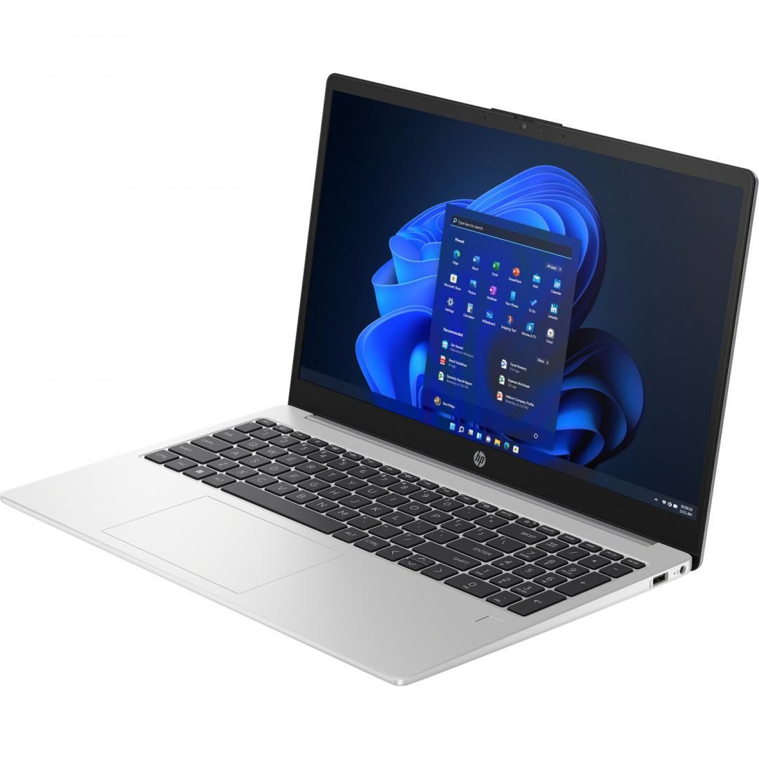 Laptop HP 250 G10 cu procesor Intel Core i7-1355U 10-Core (1.7GHz, up to 5.0GHz, 12MB), 15.6 inch FHD, Intel UHD Graphics, 8GB DDR4, SSD, 512GB PCIe NVMe, Free DOS, Turbo Silver, 1yw_3