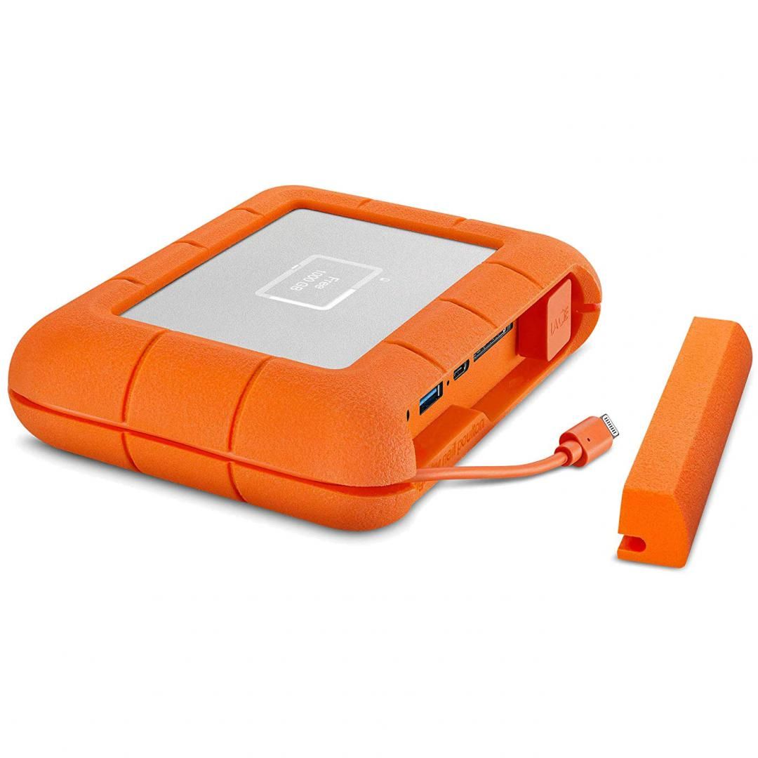 SSD extern Lacie Rugged, 2TB, Orange, USB 3.2