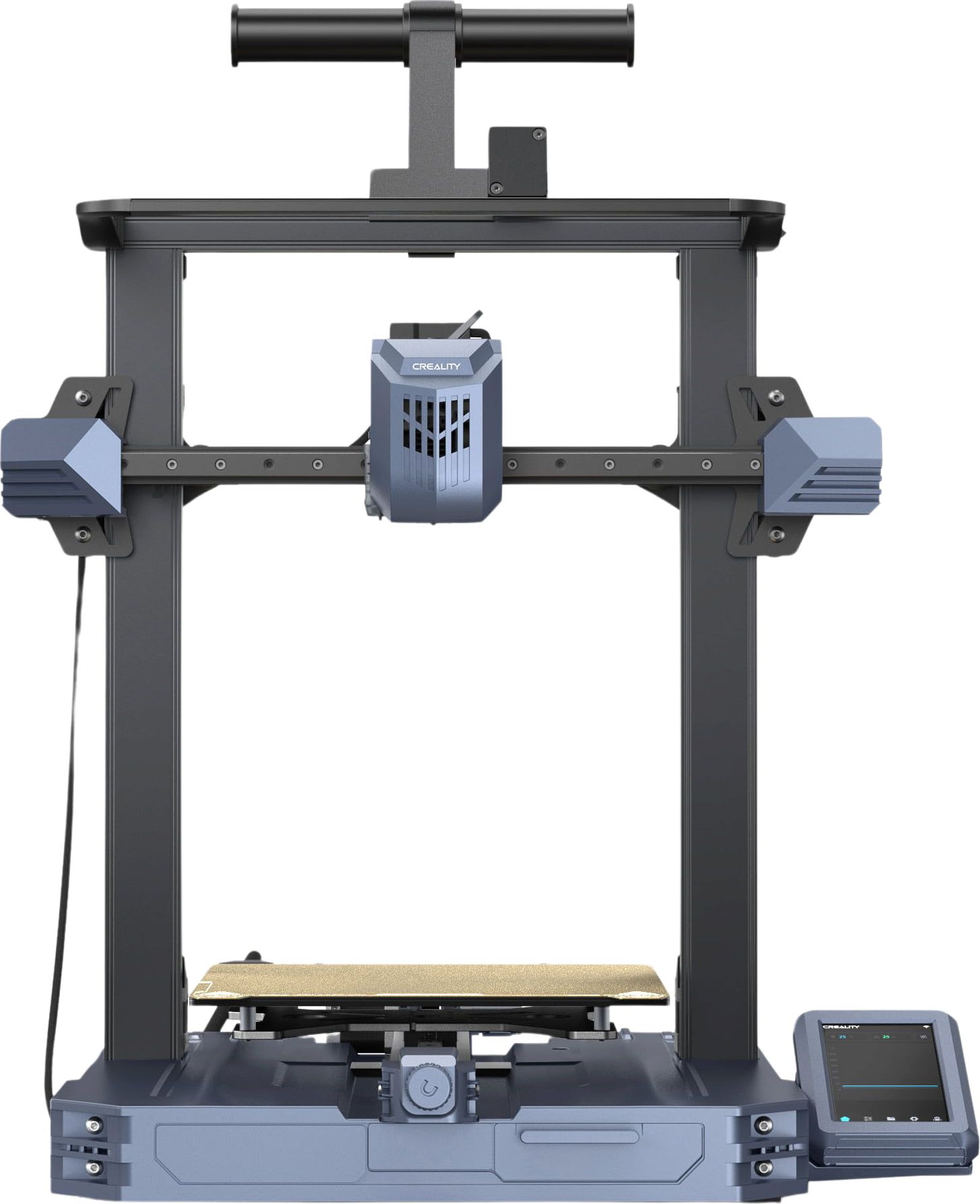 Imprimanta 3D Creality CR-10 SE, tehnologie printare: FDM, Volum printare: 220*220*250mm, Dimensiuni imprimanta: 490*470*625mm, Viteza imprimare max: 600mm/s, Acuratete: 100+-0.1mm, Grosime strat: 01-0.35mm, Diametru filament: 1.75mm, Transfer fisier: Stick USB, LAN, Diametru duza: 0.4mm