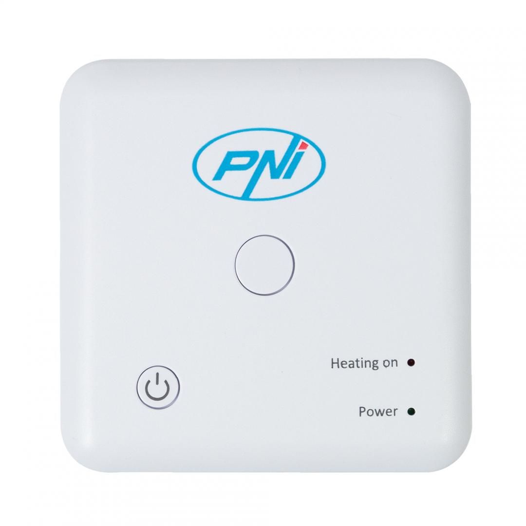 Termostat inteligent PNI CT36 PRO fara fir, WiFi 2.4GHz, control prin Internet APP TuyaSmart, regim iarna-vara, pentru centrale termice, Montare: Birou / perete, Culoare Alb, Conectivitate: Wireless la router Internet: WiFi 802.11b/g/n (2.4 GHz); WPA2 (TKIP and AES) - Fără fir între cele 2 unități_3