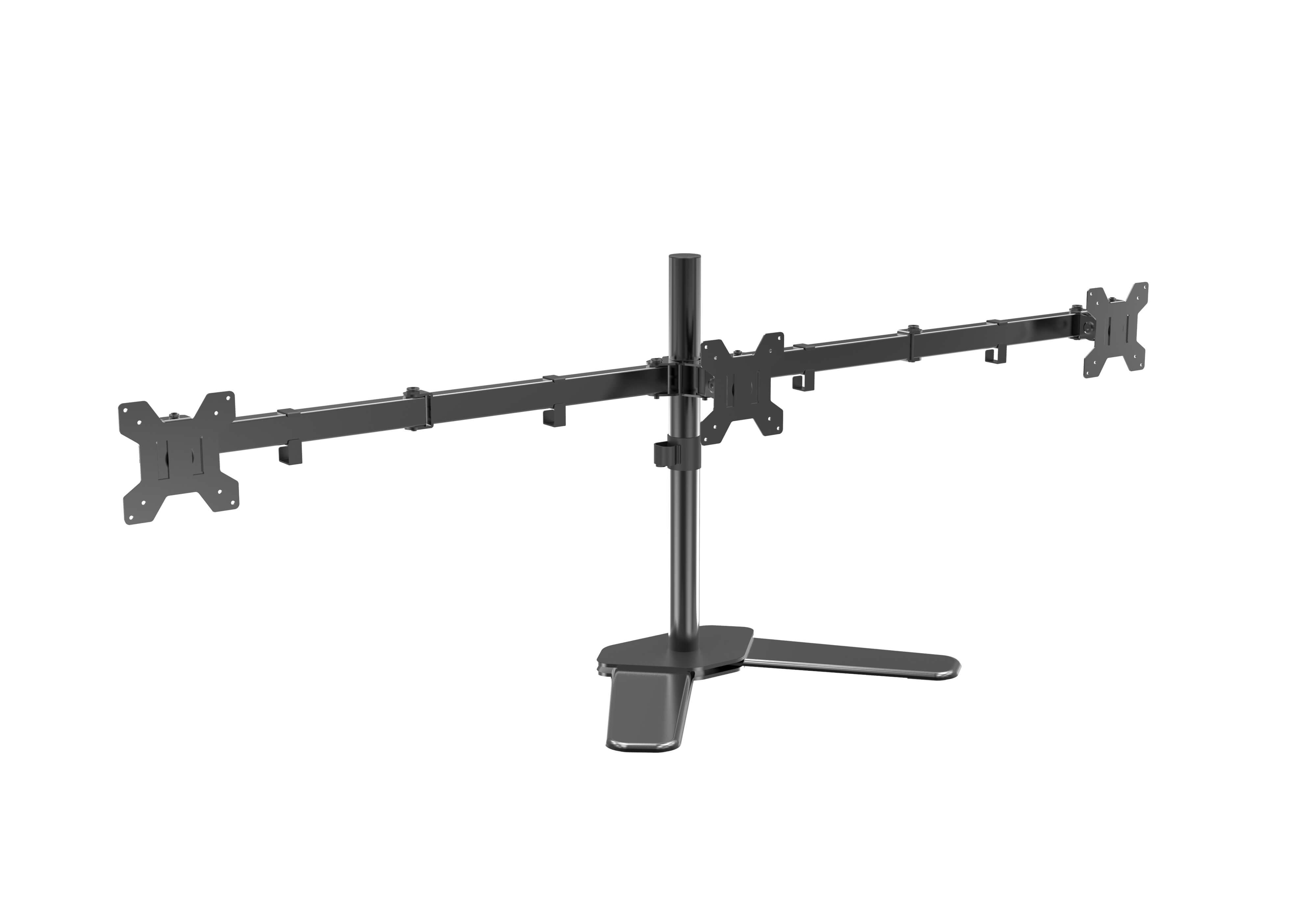 Suport Monitor BlackMount DESK03, 3 monitoare 10-27 , cu talpa