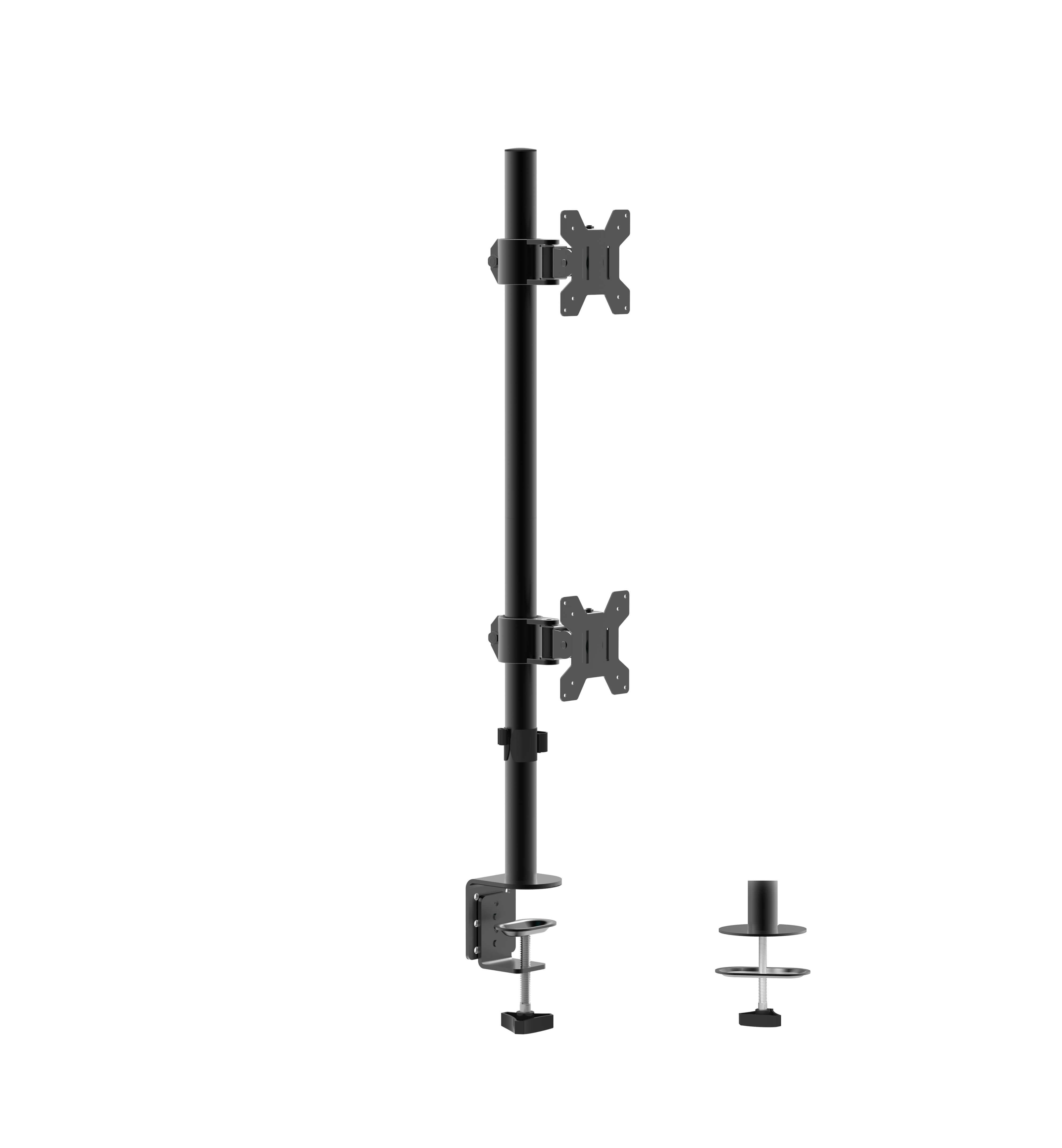 Suport Monitor BlackMount UP02, 2 monitoare 10-27 , cu menghina, max.8kg/monitor