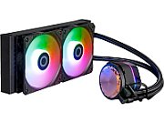 COOLER Cooler Master  MASTERLIQUID 240 ATMOS , racire lichid, skt. Intel LGA 1700/1200/115x, AMD AM5/AM4, radiator aluminiu, pompa , fan 2x120mm, 2500rpm, conector 4-pin PWM, ARGB, negru,  MLX-D24M-A25PZ-R1  (timbru verde 2 lei)