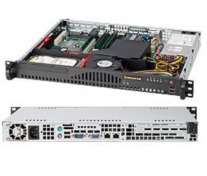 Supermicro SC512-203B Cabinet metalic Negru 200 W