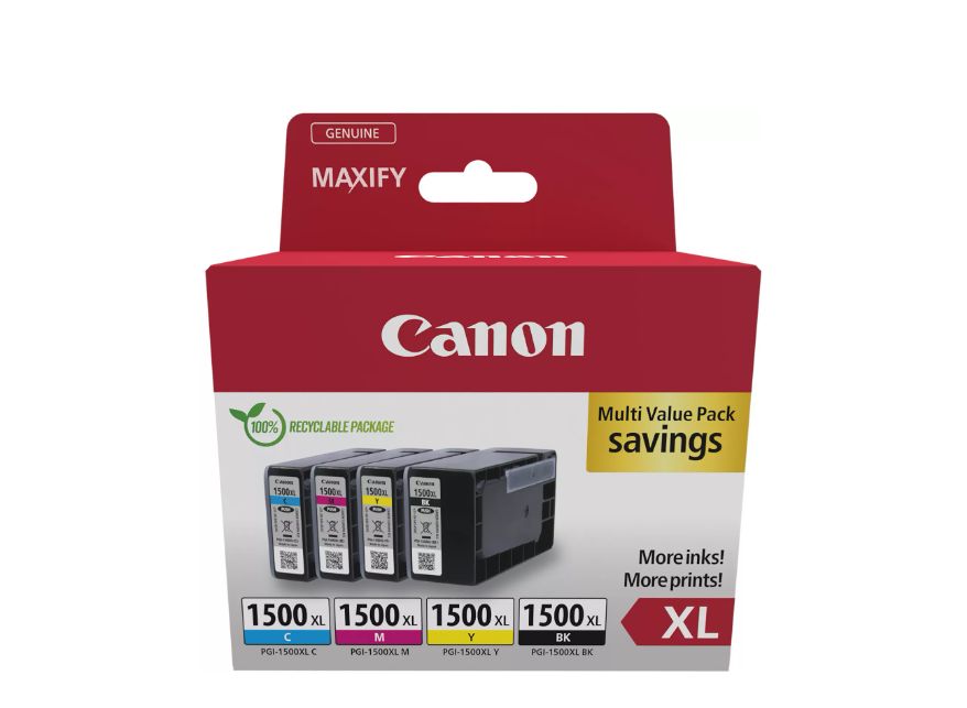 Cartus cerneala Canon 9182B010AA ,Black/tri-color ,4 x 1020 pagini ,Original (PGI-1500XL) 