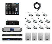 Solutie Audioconferinta cu 11 microfoane si sonorizare 120W