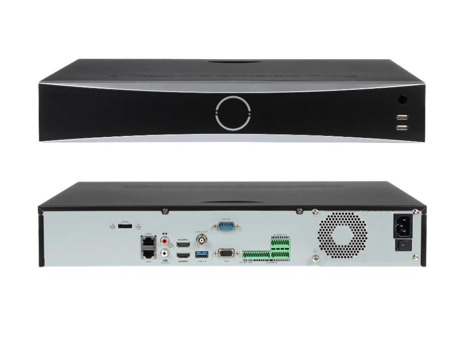 NVR Hikvision 32 canale DS-7732NXI-I4/S(E), 32-ch MP/24MP/12MP/8 MP/6MP/5MP/4MP/3MP/1080p/UXGA/720p/VGA/4CIF/DCIF/2CIF/CIF/QCIF, iesiri: 2xHDMI and 1xVGA, 4xSATA up to 10TB, alimentare: 100 to 240 VAC, 50 to 60 Hz, dimensiuni: 445 × 391 × 75 mm, greutate: 3.6kg.