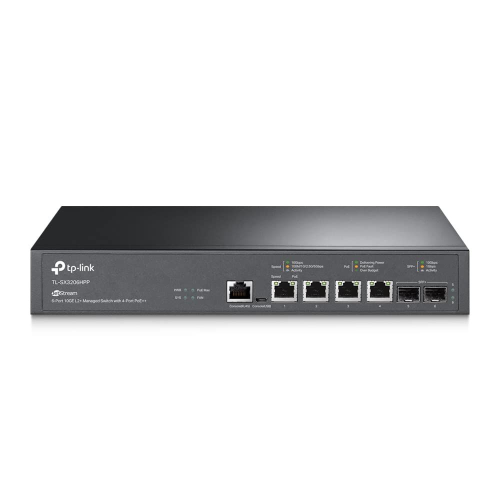 Switch TP-Link SX3206HPP, 6 porturi 100 / 1000 / 10000 MBs