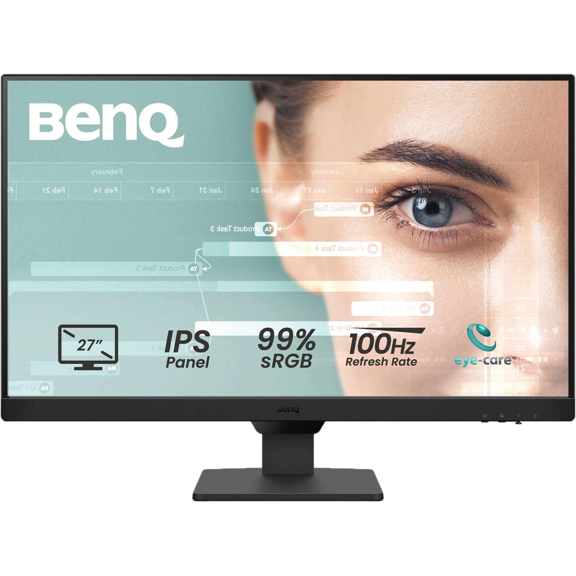 BenQ GW2790, IPS‎, 27 inch, Full HD, 1920x1080, DisplayPort, HDMI, Boxe, 100Hz, 5 ms, Negru 9H.LLTLJ.LBE