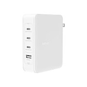 140W 4-PORTS USB GAN WALL/CHARGER WITH UK/EU/US PLUG TIPS