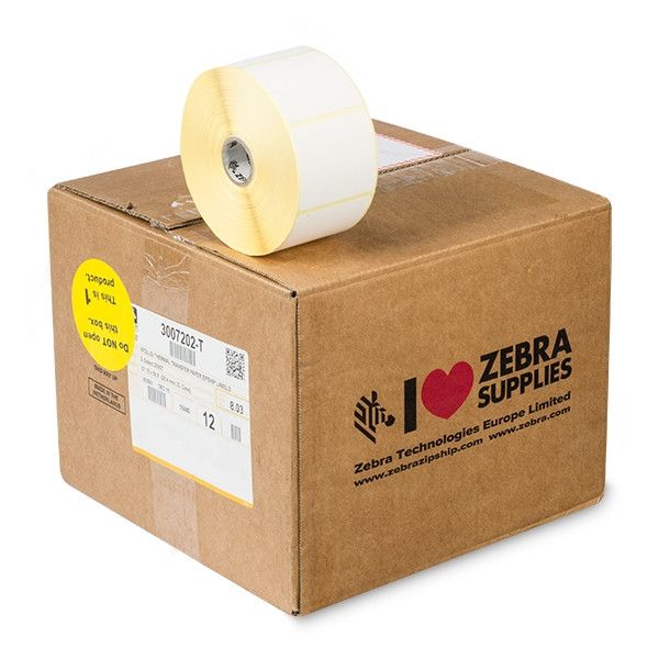 Label, Paper, 57x51mm Thermal Transfer, Z-Selct 2000T, Coated, Permanent Adhesive, 25mm Core, Perforation