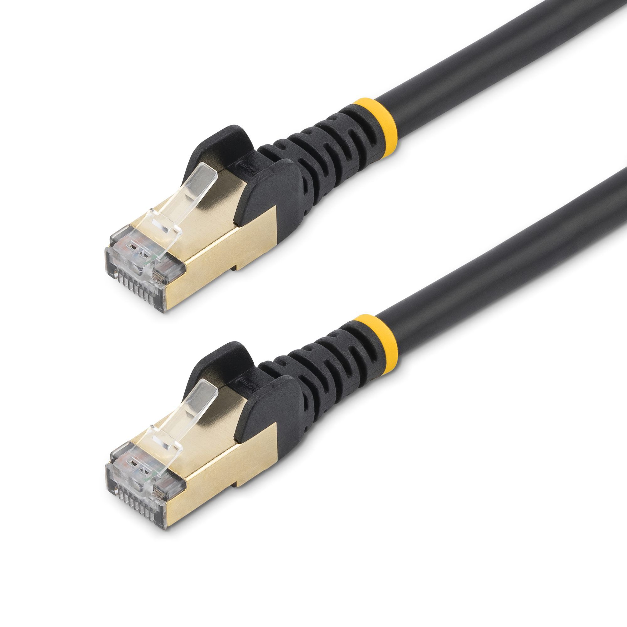 10M CAT6A ETHERNET CABLE BLACK/BLACK - SHIELDED COPPER WIRE