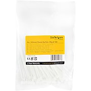 100 PACK 4 CABLE TIES -WHITE/NYLON ZIP TIE WRAPS UL TAA