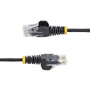 CAT6 CABLE - 3 M - BLACK/SNAGLESS - 28 AWG COPPER WIRE