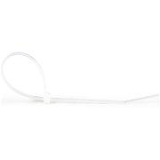 100 PACK 8 CABLE TIES -WHITE/NYLON ZIP TIE WRAPS UL TAA