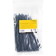100 PACK 6 CABLE TIES -BLACK/NYLON ZIP TIE WRAPS UL TAA