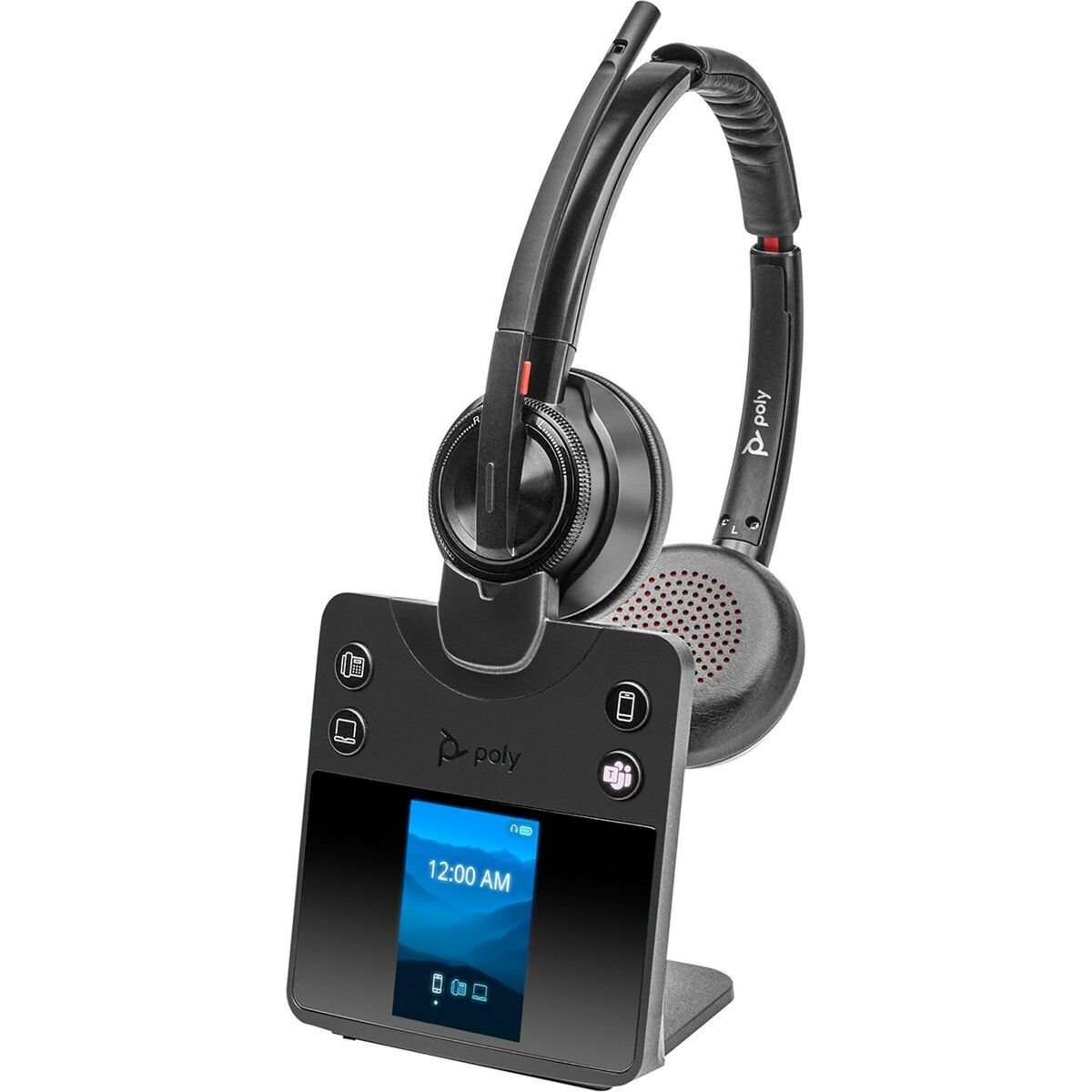 Poly Savi 8420 Office Stereo Microsoft Teams Certified DECT 1880-1900 MHz Headset EMEA - INTL English Loc  Euro plug