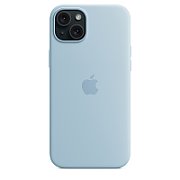 IPHONE 15 PLUS SILICONE CASE/WITH MAGSAFE LIGHT BLUE