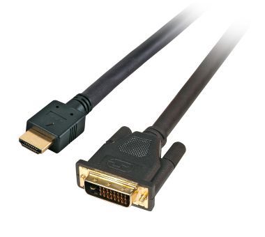 2M HDMI DVI -D 24+1 CABLE GOLD/M/M FULL HD BLACK