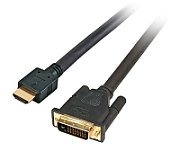 2M HDMI DVI -D 24+1 CABLE GOLD/M/M FULL HD BLACK