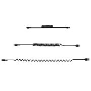 USB TO LIGHTNING CABLE - 50CM/(20IN) COILED CABLE BLACK