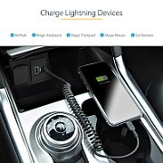 USB C TO LIGHTNING CABLE - 1M/(3.3FT) COILED CABLE BLACK