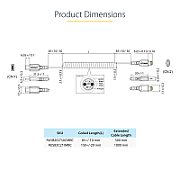 USB C TO LIGHTNING CABLE - 1M/(3.3FT) COILED CABLE BLACK