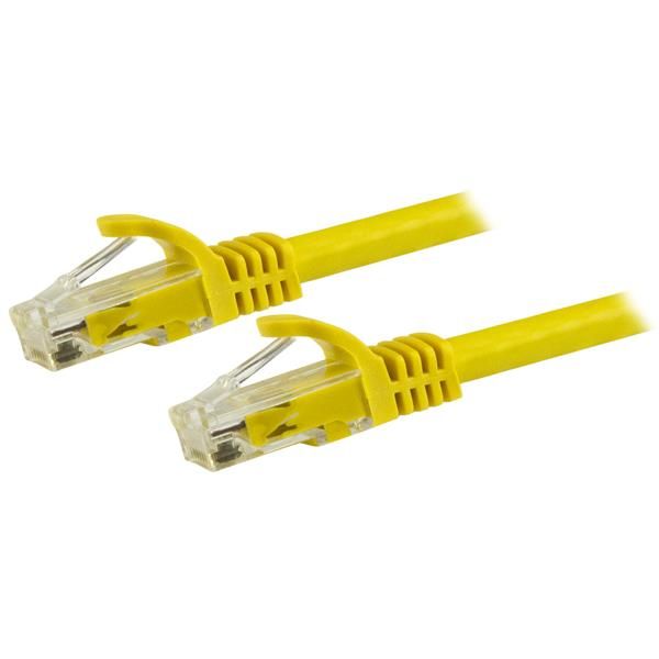 1.5 M CAT6 CABLE - YELLOW/SNAGLESS - 24 AWG COPPER WIRE